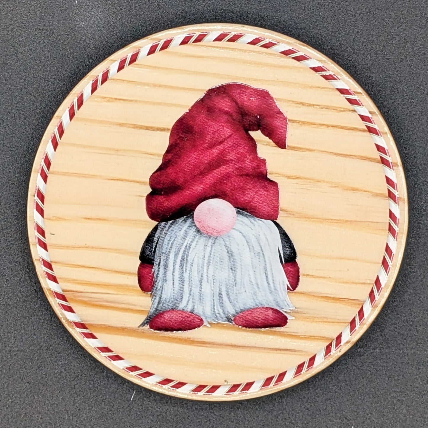Ensemble de sous-verres festifs de Noël avec nains de jardin