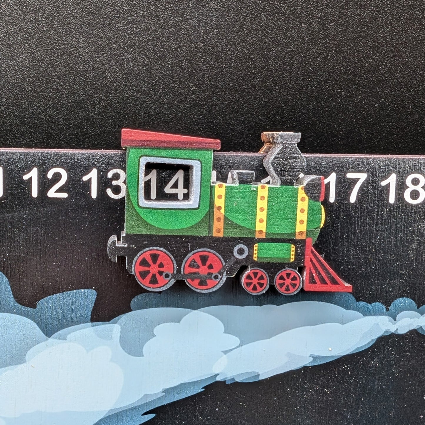 Wooden Christmas Countdown Calendar - North Pole Express