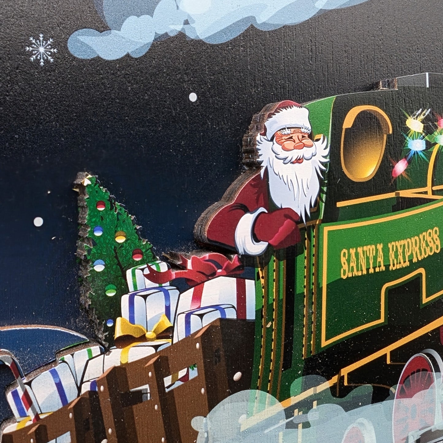 Wooden Christmas Countdown Calendar - North Pole Express