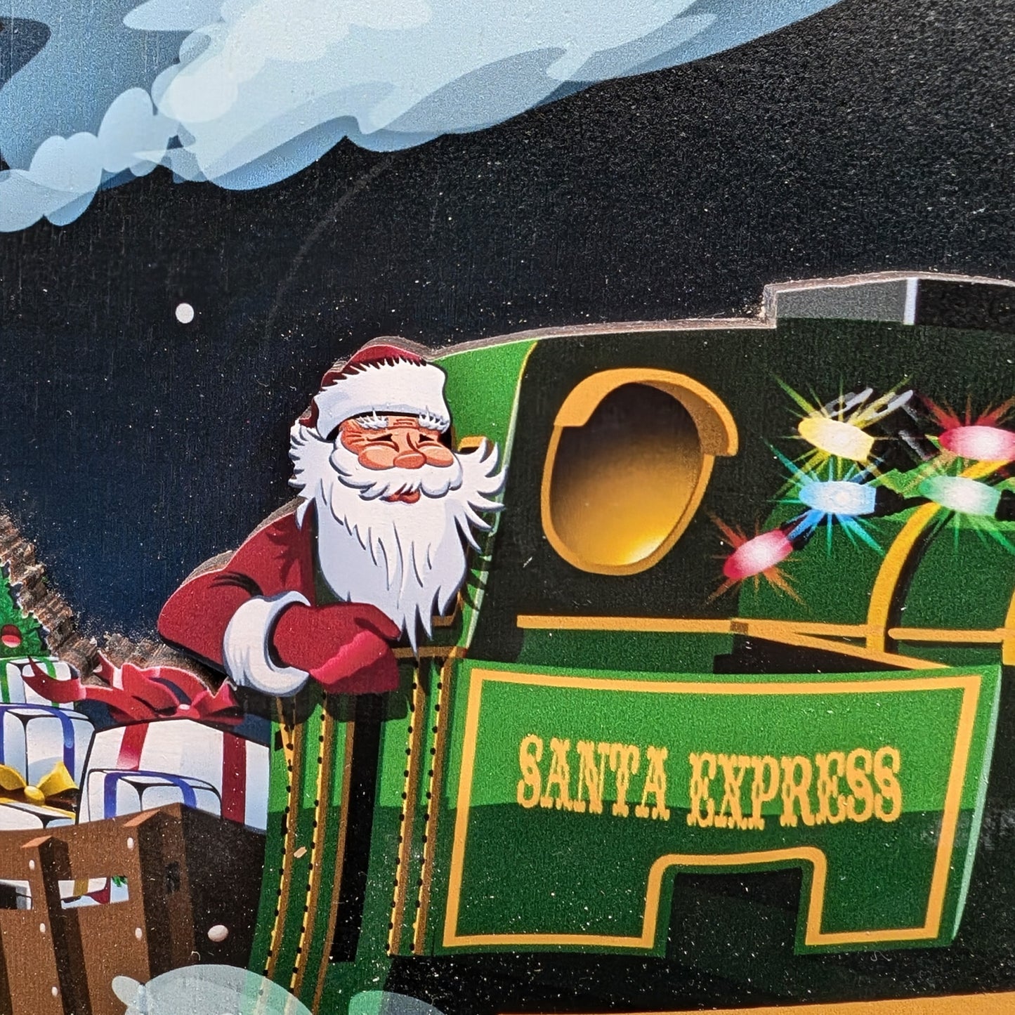 Wooden Christmas Countdown Calendar - North Pole Express